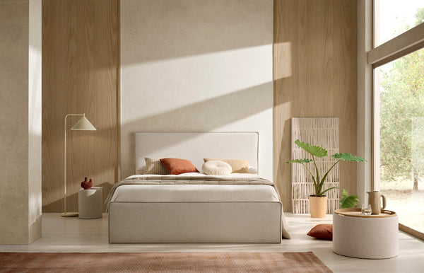 Lit coffre Volga + Tête de lit Velia – Nosolopatas